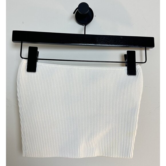 ARITZIA Babaton Sculpture Knit Tube Top in White Size X-Small - Picture 5 of 8